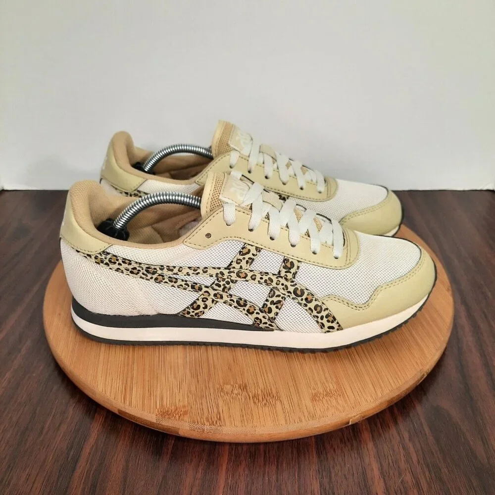 Asics Tiger Runner Womens Size 9 Shoes Leopard Birch Sand Athletic Sneakers